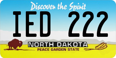 ND license plate IED222