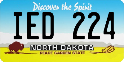 ND license plate IED224