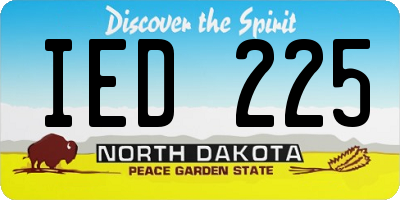 ND license plate IED225