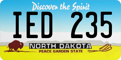 ND license plate IED235
