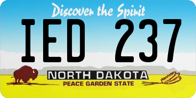 ND license plate IED237