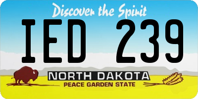 ND license plate IED239