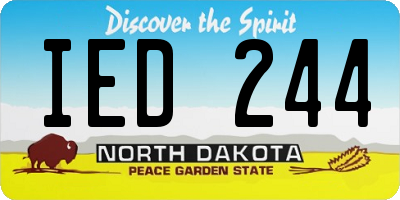ND license plate IED244