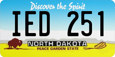 ND license plate IED251