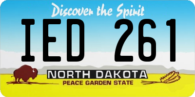 ND license plate IED261