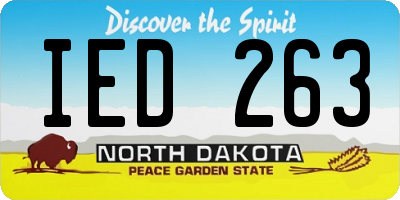 ND license plate IED263