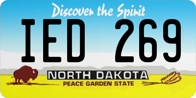ND license plate IED269