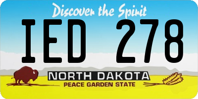 ND license plate IED278
