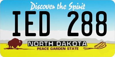 ND license plate IED288