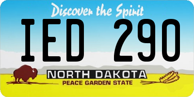 ND license plate IED290