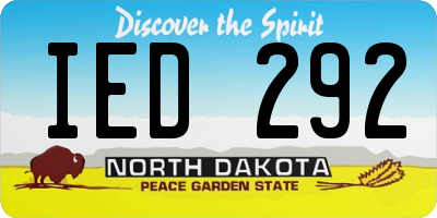 ND license plate IED292