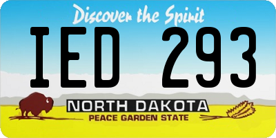 ND license plate IED293