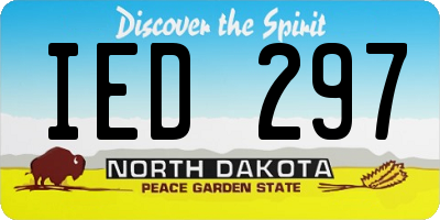 ND license plate IED297
