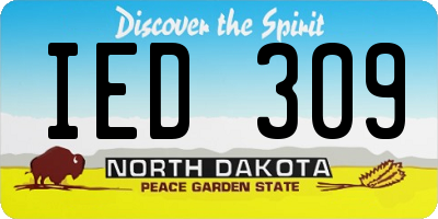 ND license plate IED309