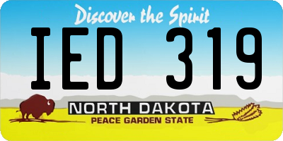 ND license plate IED319