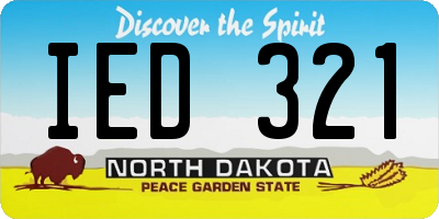 ND license plate IED321