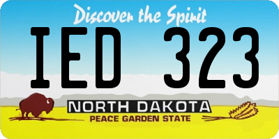 ND license plate IED323