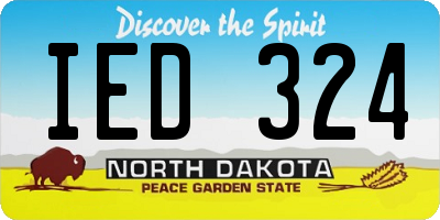 ND license plate IED324