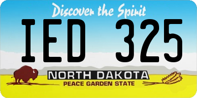 ND license plate IED325