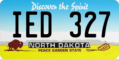ND license plate IED327