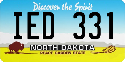 ND license plate IED331