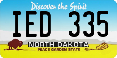 ND license plate IED335