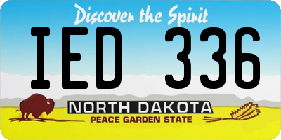 ND license plate IED336