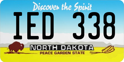 ND license plate IED338