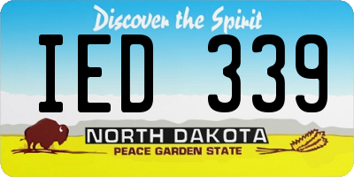 ND license plate IED339