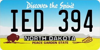 ND license plate IED394