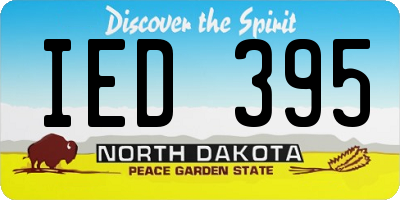 ND license plate IED395