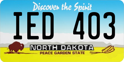 ND license plate IED403