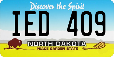 ND license plate IED409