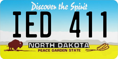 ND license plate IED411