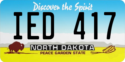 ND license plate IED417
