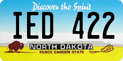 ND license plate IED422