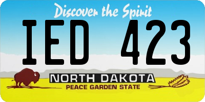 ND license plate IED423