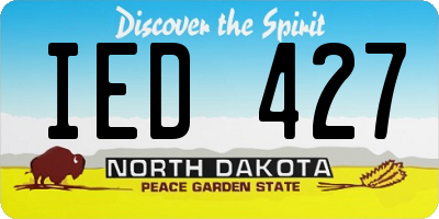 ND license plate IED427