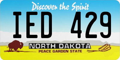 ND license plate IED429