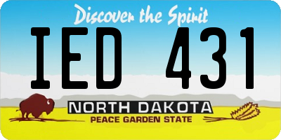 ND license plate IED431