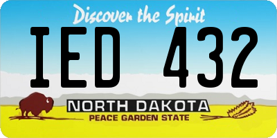 ND license plate IED432