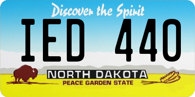 ND license plate IED440