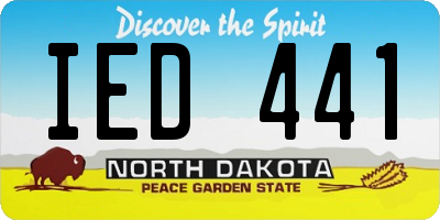 ND license plate IED441