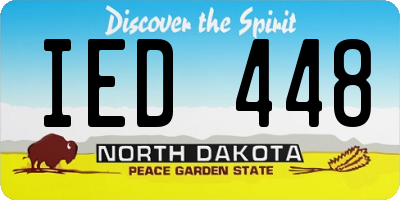 ND license plate IED448