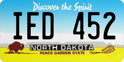 ND license plate IED452