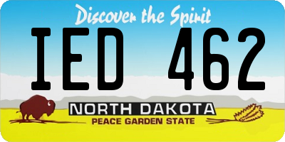 ND license plate IED462