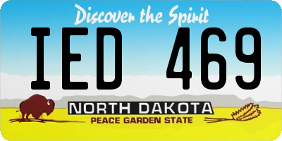 ND license plate IED469