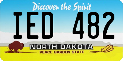 ND license plate IED482