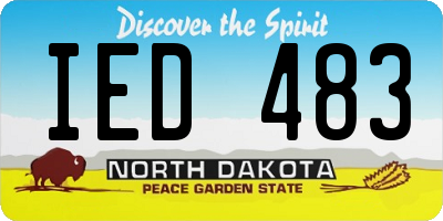 ND license plate IED483
