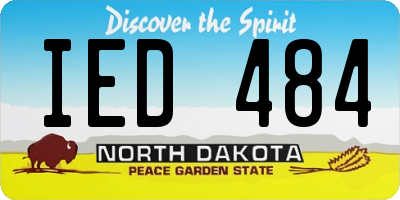 ND license plate IED484
